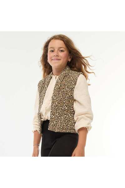 KIABI جهاز تدفئة الجسم بطبعة جلد الفهد، لون بيج