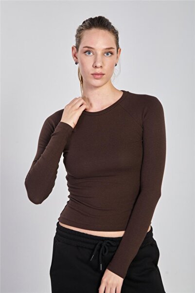 BARRELS AND OIL Women's Reglon Sleeve Bodysuit - Brown