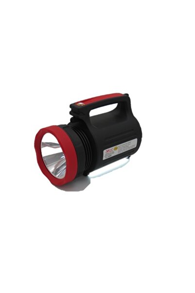 ABS LED Flashlight 100 W, built-in battery, max illumination distance 1000 m, black