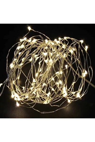 ABS Instalație de lumini de Crăciun, sârmă subțire, lumină caldă, 10m