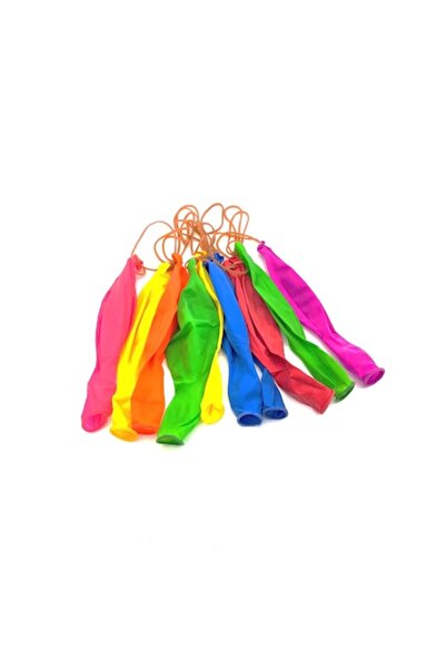 ABS Set 10 baloane colorate cu sfoară 45 cm