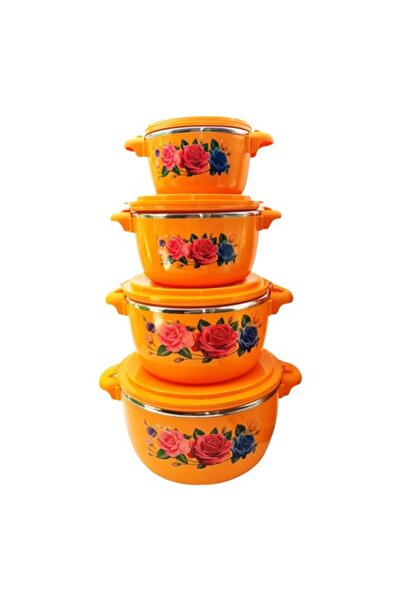 ABS Set 4 Thermal Containers, Orange, 6L, 4L, 2L, 1L