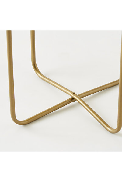 Lifestyle Metallic Accent Table - 41x41x49 cms