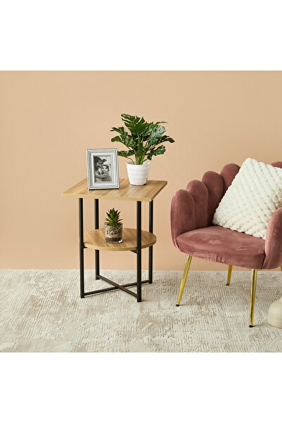 Lifestyle Wooden Two-Tier Side Table - 48x61 cms