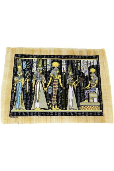 ABS Tablou de perete 42/33cm, Dualview, pictură în stil egiptean, pictată man...