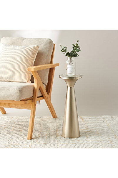 Lifestyle طاولة جانبية بقاعدة رخامية - 20×54 سم