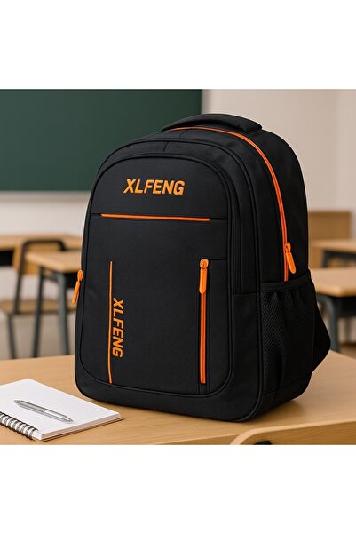 ABS School/laptop backpack, black, 45×30×20 cm, 15.6” laptop compartment, ergonomic back, front pocket