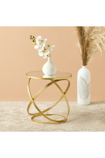 Lifestyle Orion Mirror Top Side Table - 45x45 cms