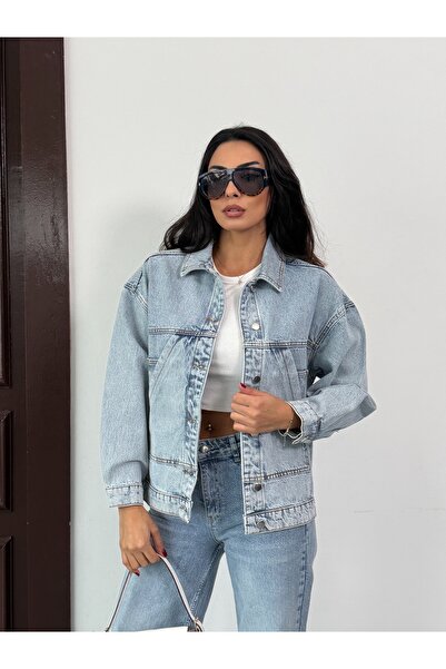 NOA LİNE Jachetă de damă oversize din denim