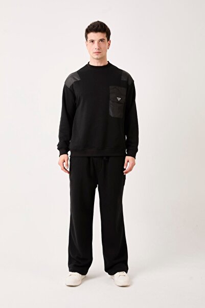 Rocqerx X-4006 Garni Λεπτομερές Φούτερ με τρεις κλωστές και ανάλαφρη επένδυση