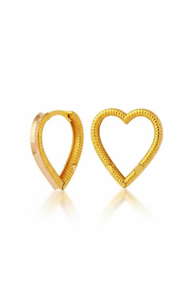 Çgk Çiğdem Gürel Kuyumculuk Ajda Kalp Altın Küpe