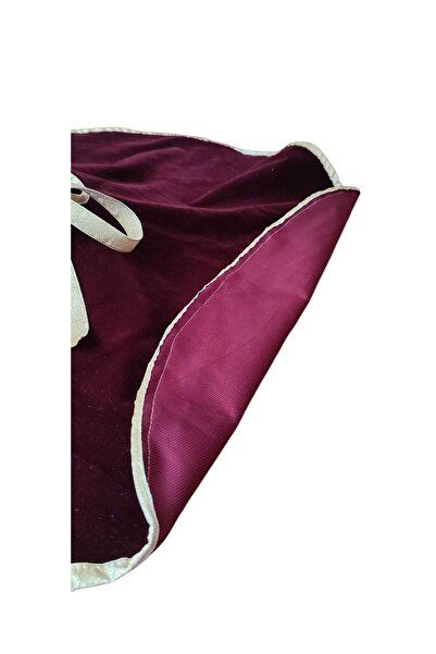 MODA NUR Christmas Pine Tree Bottom Cover, Pine Tree Foot Carpet Cover, Burgundy Velvet 70 cm
