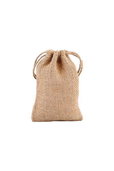 Crisalida Rustic decorative jute bag Crisalida, 9 x 14 cm, Natural ecru