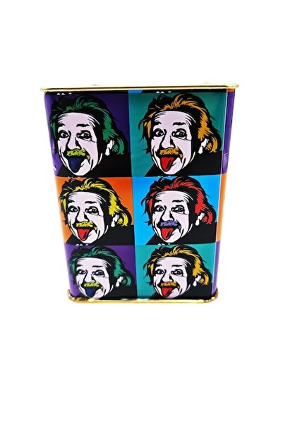 ABS Pușculiță pătrată metalică cu imprimeu de bufon 11x14 cm