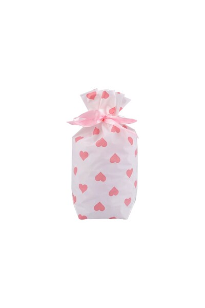 Crisalida Set of 5 Crisalida gift bags with ribbon, 15 x 23 cm, Light pink