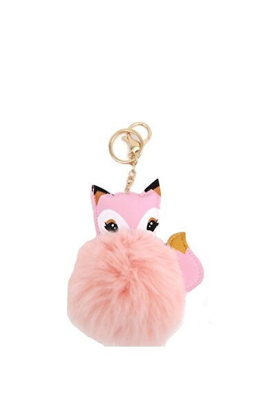 ABS Breloc Puff, vulpe, roz