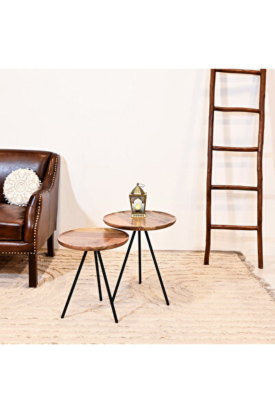 Crafted by Lifestyle 2-Piece Wooden Accent Table Set