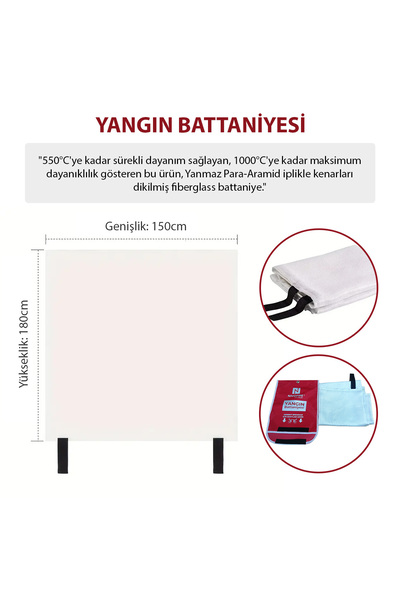 nivofire Standart Yangın Battaniyesi 150x180cm