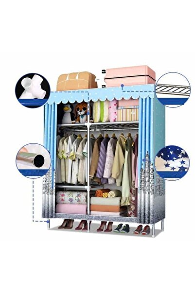 ABS Metal and Textile Wardrobe, Kingdom Model 105X45X175 CM