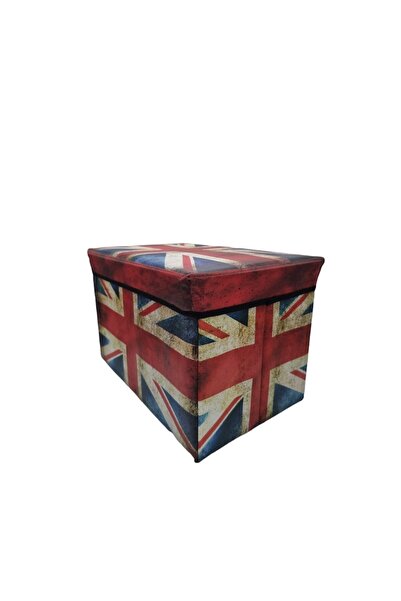 ABS Foldable Storage Box, 50x30x30 cm, Flag Design