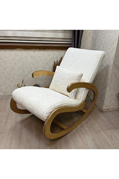 Asedia Salvador Naturel Fitilli Krem Sallanan Sandalye Dinlenme Koltuğu