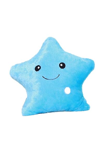 ABS Star pillow with LED light, blue