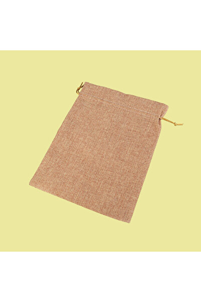 Crisalida Rustic decorative bag imitation jute, 22 x 28 cm, Dark beige