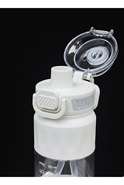 Bisbell 600ml Portable Water Bottle with Straw | BPA-Free | Leak-Proof Gym Office,BB4054W