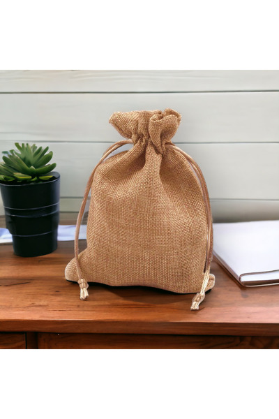 Crisalida Rustic decorative bag imitation jute Crisalida, 13 x 18 cm, Beige