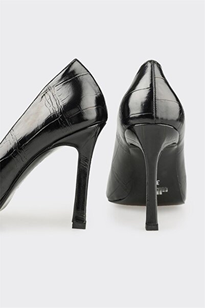 Elle Shoes Siyah Kadın Yüksek Topuk Ayakkabı