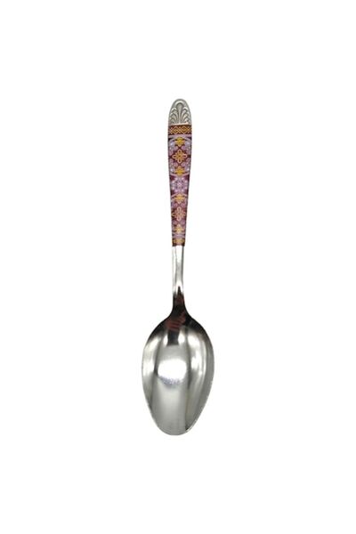 ABS Set 12 stainless steel spoons, traditional red model