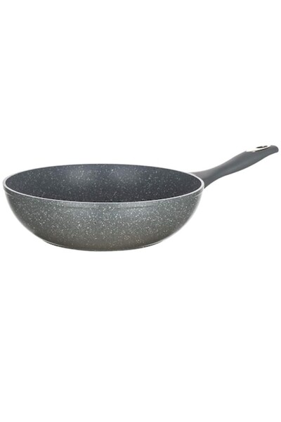 ABS Tigaie wok din aluminiu turnat, 28x7,8 cm, acoperire cu granit