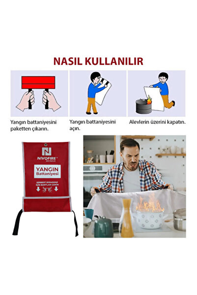 nivofire Standart Yangın Battaniyesi 150x180cm