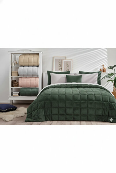 Özdilek New Blanket Quilt Set Single Size Khaki