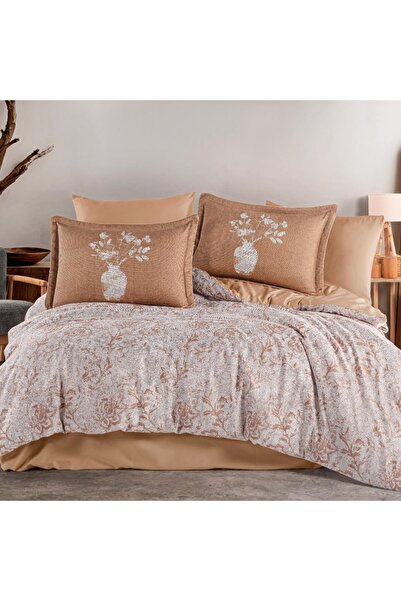 Hobby home collection Bolera Gold - Çift Kişilik Saten Nevresim Takımı