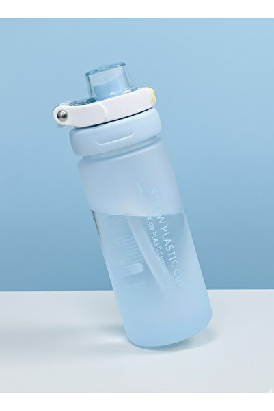 Bisbell 550ml Frosted Straw Water Bottle | BPA-Free | Leakproof Gym Office Drinkware,BB4052B