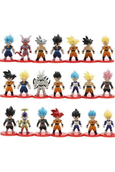 BANDAI بدون علبة، ٢١ قطعة، المجموعة الأولى ٢١ قطعة من دراغون بول سوبر سايان غ...