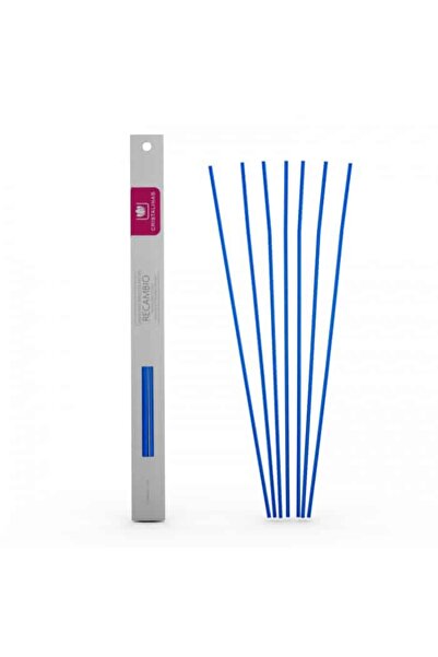 Cristalinas Rezerva bete naturale de ratan - Albastru 7 buc, 30 cm