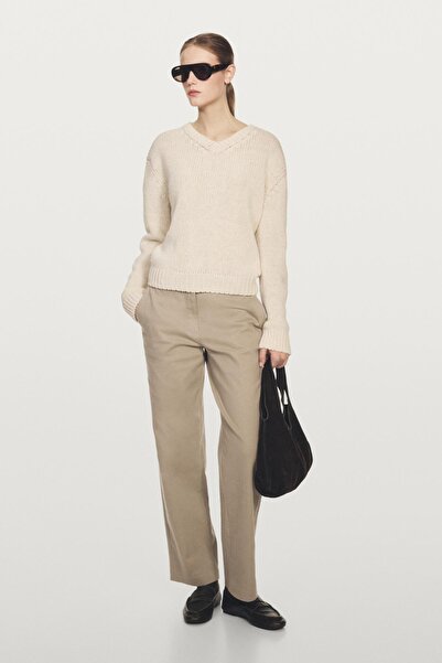 Massimo Dutti Straight fit pamuklu pantolon