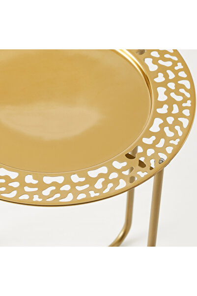Lifestyle Metallic Accent Table - 41x41x49 cms
