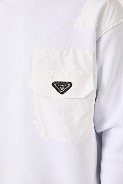 Rocqerx X-4006 Garni Λεπτομερές Φούτερ με τρεις κλωστές και ανάλαφρη επένδυση