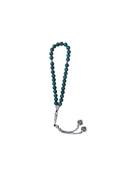 Zeynep Büyükbay سبحة من حجر المالاكيت الطبيعي 33 حبة