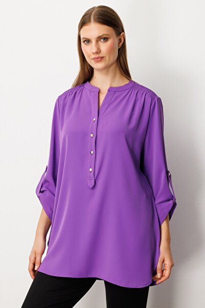 Mi Pret a Porter Mi Omuzları Büzgülü Bluz