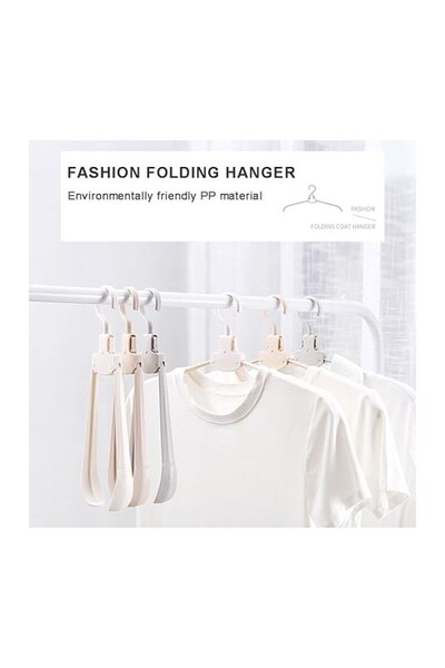 Kiesa شماعة سفر قابلة للطي مكونة من 5 قطع لتوفير المساحة، شماعة ملابس خزانة الملابس، شماعة منظمة سريعة