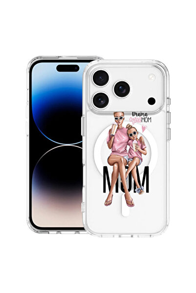 bestcase Carcasă antișoc MagSafe TPU pentru Apple iPhone 17 Pro, Mamă de fată...