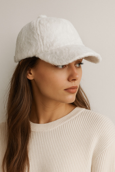 HatClub Exclusive Plush White Women's Winter Fashion Accessory Hat Suitable f...