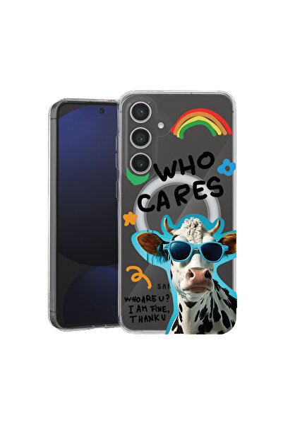 bestcase Carcasă antișoc MagSafe TPU pentru Samsung Galaxy A35, Cool Cow - Wh...