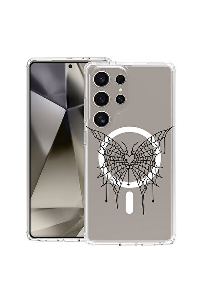 bestcase Carcasă antișoc MagSafe TPU pentru Samsung Galaxy S25 Ultra, Fluture...