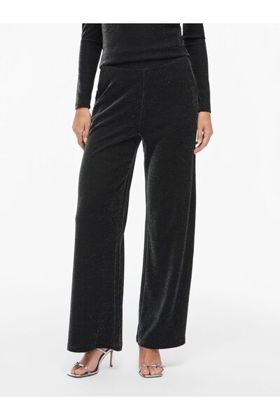 VILA Hose mit weitem Bein VIELEINAS High Waist