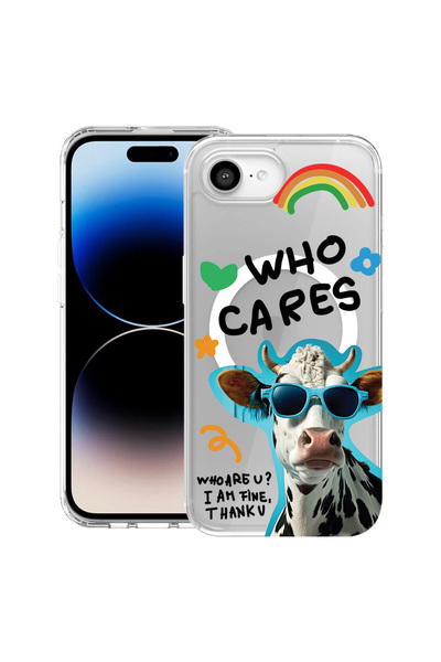 bestcase MagSafe Anti Shock TPU калъф за Apple iPhone 16e, Cool Cow - Who Car...